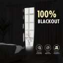 MIULEE Natural Pinch Pleated 100% Blackout Linen Curtains for Bedroom, Room Darkening Light Blocking Window Curtains 84 inches Long for Living Room, Black Out Pleat Drapes with Pin Hooks, 2 Panels