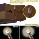Saderoy Light-up Wall Torch - Batteries & USB Pluggable Night Lamp - Hand Held or Wall Mount Lighting Torch, FL-HTXYQ