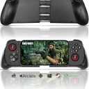 Joso Wireless Mobile Gaming Controller for iPhone/Android, Phone Controller Support Phone Case, Analog Trigger, Play Call of Duty, Genshin Impact, Minecraft, Roblox, Cloud Joystick for iOS Android (2024 New Version Black)