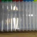 30 PCS Plastic Reptile Terrarium Carrier Cage, Portable Transparent Aquarium Box with Slotted Ventilation Holes for Turtle, Snake, Spider, Breeding, Hatching, Fish, 5 Colors Lid, 5 x 3.4 x 3.4 in