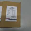 2 x 4-Pack Hammered Decorator Wall Plates, for Receptacle, Dimmer Switch, GFCI Outlet, Pure White Outlet Cover Plate, Durable Metal, 3.15''*4.88'', Midsize