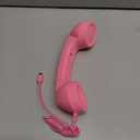 Retro Phone Handset for iPhone & Android,2026 New Cell Phone Receiver with Microphone & Speaker,Classic Vintage Old School Telephone Receiver for Mobile Phones,90s Style Prop for Photos (Pink)
