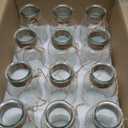 Mason Jars for Centerpiece, 12 Pack Vintage Farmhouse Glass Flower Vase Transparent White Vases Bulk for Weddings, Parties, Christmas & Home Decor