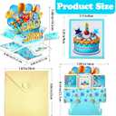 3 x Asmallgf Dad Birthday Card GiftsFunny 3D Pop up Birthday Card for Dad from Daughter SonExplosion Box Greeting Card with Cake, Balloons & Gifts