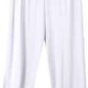 TANGNADE Capri Pajama Pants for Women Plus Size Soft Lounge Sleep Pants Elastic Waist Comfy Ladies Loose Pj Bottoms, Size XXL