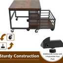 Mini Fridge Stand with Storage Moblie Fridge Table with Drawer Basket for Kitchen Dorm Used for Compact Beverage Refrigerators Upright Freezers