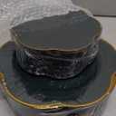 Liacere 50PCS Green Plastic Plates - Heavy Duty Disposable Plate-Green and Gold Include 25PCS Dinner Plate, 25PCS Dessert Plates for Easter&Baby Shower Gifts & Chrismas &Christmas