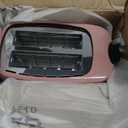 iSiLER 2 Slice Toaster, 1.3 Inches Wide Slot Bagel Toaster with 7 Shade Settings and Double Side Baking, Removable Crumb Tray, Defrost Cancel Function Pink