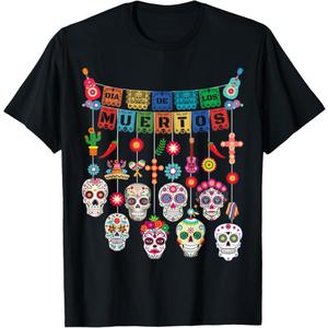 Dia De Los Muertos Funny Day of The Dead Hanging Skulls T-Shirt Size XL
