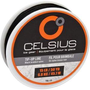 Celsius Tip Up Line, 15-Pounds, 50-Yards, JB Lures Gem N Eye #6 Gold, and 
Celsius Depth Finder