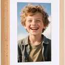 TEYCLZORE 6x8 inch Natural Wood Picture Frame, Natural Beech Wooden Frame, Display Pictures 4x6 with Mat or 6x8 Without Mat, for Tabletop Display Home Decor Wood Photo Frames