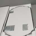 Chende Black Bathroom Mirror for Over Sink, 32'' x 20'' Arched Mirror with Scalloped Frame for Home Decor, Modern Decorative Wall Mirrors for Entryway, Living Room, Dining Room, Bedroom, Fireplace