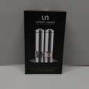 Electric Salt and Pepper Grinder Set - Battery Operated Stainless Steel Mill with Light (2 Mills) - Automatic One Handed Operation - Electronic Adjustable Shakers - Ceramic Grinders