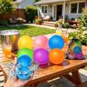 5PCS Reusable Water Balls Quick Fill for Summer Water Fight Beach Outdoor Game Toy Solid Assorted Colors(Random Color)