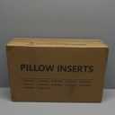 Oubonun 22 x 22 Throw Pillow Inserts, Firm and Fluffy Decorative Square Pillows for Couch Bed Sofa with Soft Cotton Cover White Cushion with Down Alternative Pack of 4