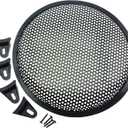 2 Pack 10 Inch Metal Mesh Speaker Grills Covers Subwoofer Grill Protective Case with with Mounting Screws for Home Audio Car Speaker [FDXGYH,Black]
