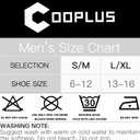COOPLUS Mens Ankle Socks Athletic Cushioned Breathable Low Cut Tab With Arch Support - 6 Pairs (Black)