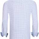 Alex Vando Mens Printed Dress Shirts Long Sleeve Regular Fit Button Down Shirt (L)