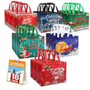 XPCARE 28 Pack Christmas Kraft Gift Bags with Handles, 9x7.5x3.5 Christmas Gift Bags Xmas Goody Bags for Xmas Holidays Party Favors and Presents (Brown)