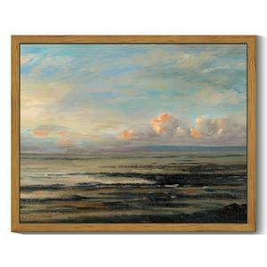 SHENIFY Vintage Framed Wall Art Coastal Sky Landscape Scenery Rustic Home Decor Retro Decorations for Farmhouse Hallway Bedroom Ready to Hang Wall Artwork - 8x10in Natural Framed