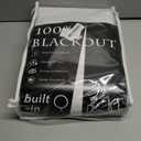 Extra Wide 70 Inch Blackout Soundproof Curtains for Bedroom, Scandinavian Modern Style Faux Linen Black Out Drapes 84 Inch Length 2 Panel Set for Living Room, Greyish White,Cortinas Blancas Blackout