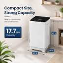 17LBS Full Automatic Portable Washer & Spinner Combo, 10 Programs 8 Water Levels, Compact Laundry Machine for Apartment RV Dorm, White