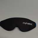 MyHalos® Sleep Mask – 3D Blackout Eye Mask for Women & Men, Side Sleepers, Zero Pressure Memory Foam Eyelash Friendly, Breathable,Award-Winning Sleep Aid for Travel (Black, 1 Count (Pack of 1))