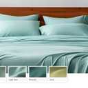 LuxClub Collection Pillowcases 2 Pack - Eco Friendly Wrinkle Free Cooling Pillow Cases with Satin Trim - Machine Washable Hotel Bedding Silky Soft - Teal King 36 x 20, Teal