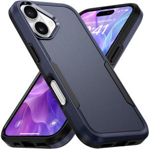 Designed for iPhone 17 Case, Dual Layer Heavy Duty Shockproof Protective Phone Cases Cover, Military Grade Drop Protection, Blue