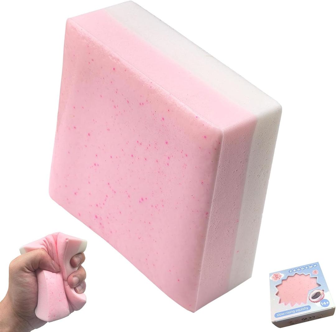 2 x Cake Squishy Slow Rising Toy, Stress Relief Fidget for Adults, Party Favors, Big