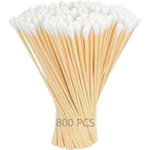 800 Pcs 6" Long Cotton Swabs  Extra Long Wooden Sticks  Large Bulk Wood Handle Cotton Tipped Applicators for Cleaning Makeup, Nail Polish, Electronics, Jewelry, Art & Crafts, Home and Pet Care