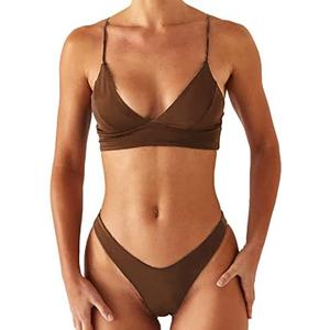 Rajputana Womens Bikini Black Push Up Brazilian Two Piece Swimsuit, M