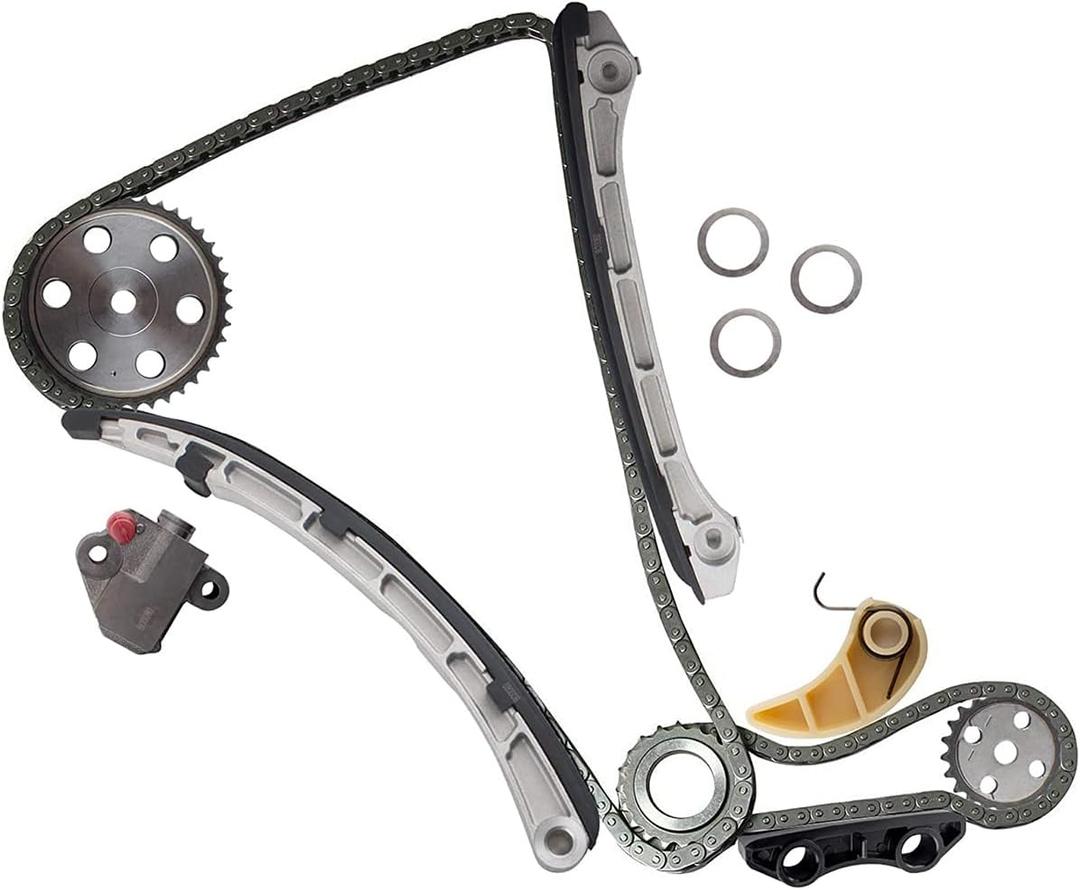 Engine Timing Chain Kit Fit For Mazda 3 2007-2013, For Mazda 5 2006-2007, For Mazda CX-7 2007 2008 2009 2010 2012 2012 2.3L L4 Gas Replace# L3K912425, L3K9-11-316, L3K9-14-143