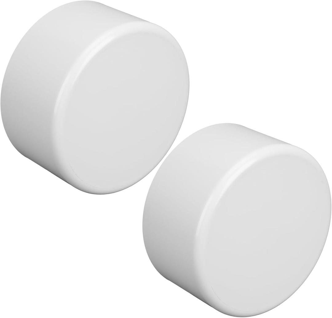 2 Pcs 8 Inch PVC End Cap Flat Top, Schedule 40 for Sewer Drain