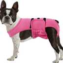 Lelepet Dog Diapers Female Washable, Reusable Puppy Doggie Pet Panties for Dogs in Heat, Adjustable Dog Diapers with Suspenders for Dogs in Heat, Period, Incontinence, Pink Small