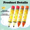 10pcs Large Inflatable Crayons & Pencil Balloons, Back to School Balloons 5 Jumbo Inflatable Pencil & 5 Crayons Decorations for Home Classroom Party