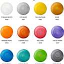 GenCrafts Metallic Acrylic Pouring Paint 12 Colors Pre-Mixed High Flow & Ready to Pour - 2 oz./60 ml Bottles - Multi-Purpose Paints for Canvas, Paper, Rocks, Wood