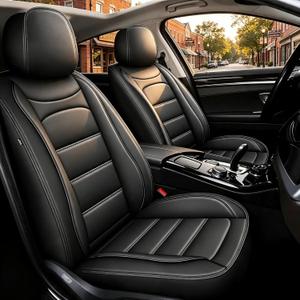 IKABEVEM Car Seat Covers Full Set Fit for Hyundai Tucson 2010-2025 2026: 5 Seat Auto Interior Accessories, Waterproof Faux Leather Vehical Car Seat Cushion Covers(Black)
