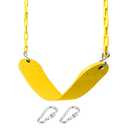 66" Heavy Duty Swing Seat Chain Plastic Coated Seat Replacement Outdoor Swing Set Accessories (Yellow)