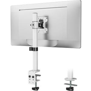 WALI Single Monitor Mount for 1 Computer Screen up to 32 inch, Fully Adjustable Monitor Arm Holds up to 22 lbs (M001S-W), White