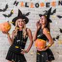 2 x 8Pcs Floating Witch Hats, Halloween Witches Hats Decor, Floating Porch Indoor Outdoor Hocus Pocus Decor Party Supplies, Black