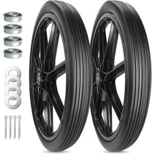 20x2.125" Replacement Flat-Free Tire for Wheelbarrow Wheel Carts,Big Wheel Utility Carts, Ribbed Tread