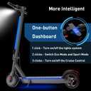 Hiboy S2 Lite Electric Scooter - 6.5" Solid Tires - Up to 10.6 Miles Long-Range & 13 MPH Portable Folding Commuting Kick-Start Boost Scooter for Teens