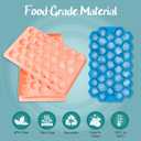 2 x 2 Pack Ice Cube Trays Set for Freezer(Sphere & Honeycomb Ice Molds) | Round Ice Cube Mold with Lid & Hexagonal Silicone Ice Cube Tray, BPA-Free Easy Release for Whiskey/Cocktails/Coffee/Drinks