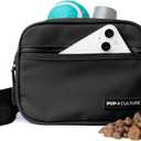 Pup Culture Cross Body Dog Training Treat Pouch | Removable for Anytime Puppy Training | Built-in Poop Bag Dispenser & Used Bag Holder | Stylish Black
