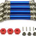 RCAWD 4X Slider Front/Rear Drive Shaft Set for Arrma Typhon 3s Blx 4WD &4WD V3 Mega 550 Buggy Off-Road Cars Upgrade Part(Dark Blue)