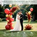 WellSign Arch Backdrop Stand for Parties, 7.2FT Metal Circle Balloon Arch Stand Kit, Gold Round Wedding Arch Frame for Wedding Birthday Party Bridal Shower Anniversary Ceremony Decoration