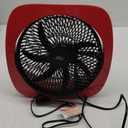 Comfort Zone 10-Inch Table Fan with 3 Speeds, 180 Adjustable Head & Tilt  Quiet Desk Fan for Home, Bedroom, or Office, Red