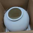 Large White Ceramic Vase Home Decor, Round Farmhouse Table and Floor Vases Rustic Living Room Decorations Minimalist Hand-Made Textured Vase (12.5H Sandstone White)