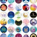 Fancy Land Eid Al-fitr Stickers 240 Pcs Ramadan Kareem and Eid Stickers Sheets Gift Tag Al-fitr Sticker for Kids